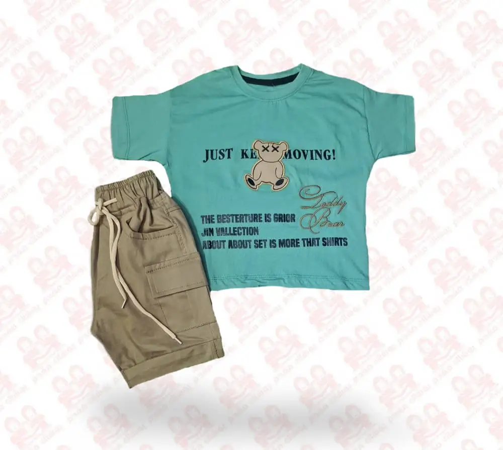 تیشرت شلوارک پسرانه رهام کد4500-03 سایز50