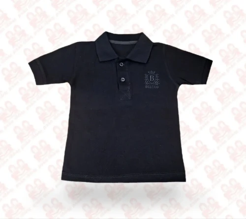 تیشرت پسرانه یقه دار جودون مشکی کد1100