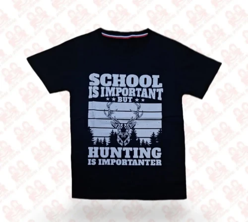 تیشرت پسرانه پنبه مشکی کد 858-300