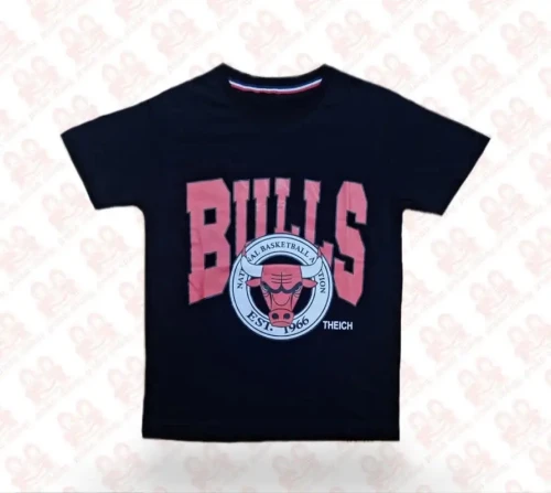 تیشرت پسرانه یقه گرد مشکی کد 300