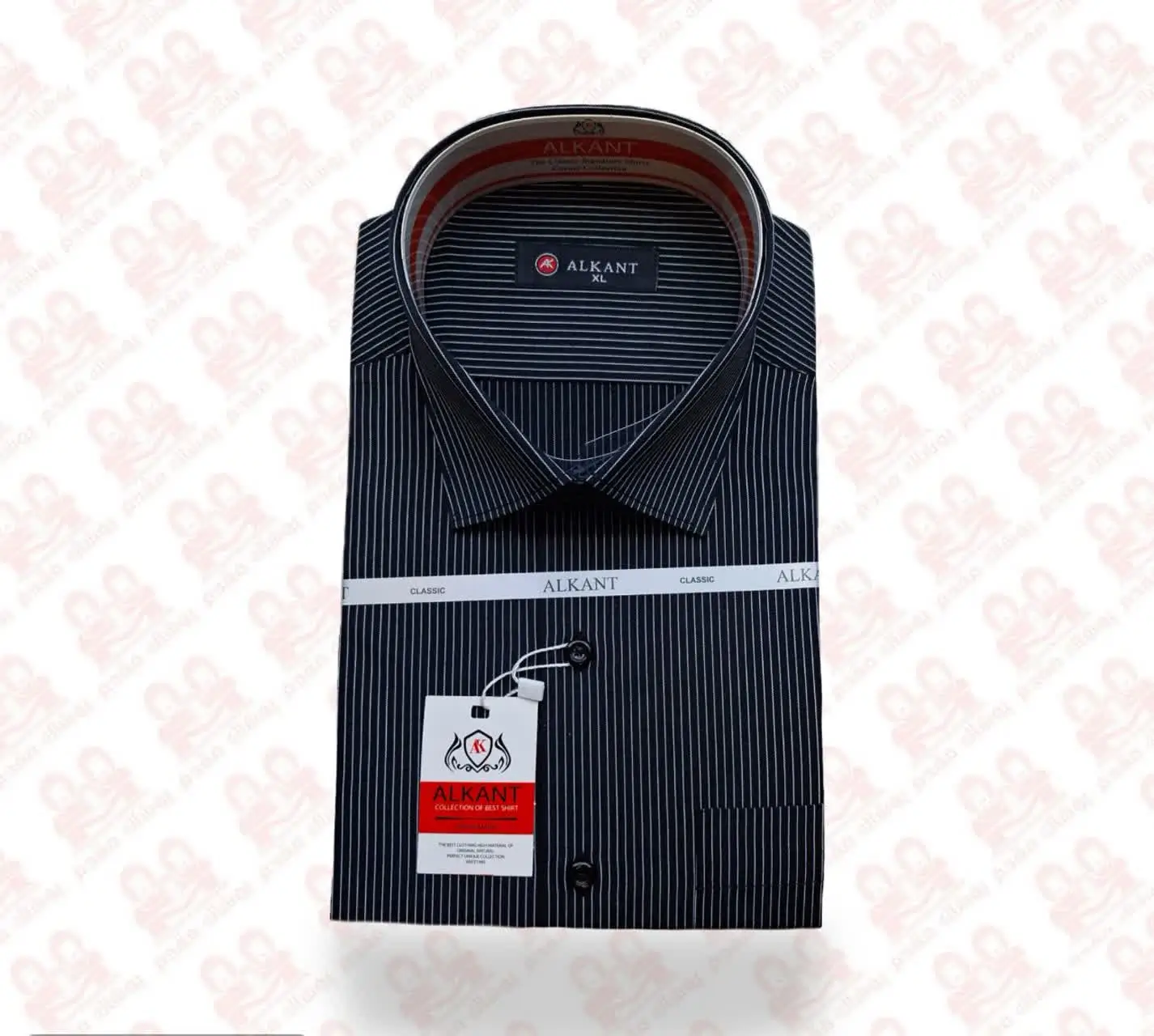 پیراهن جعبه ای آستین کوتاه مشکی راه راه کد3800-02سایز2XL