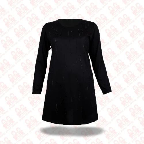 تونیک زنانه نگین دار جودون مشکی کد1900-11120