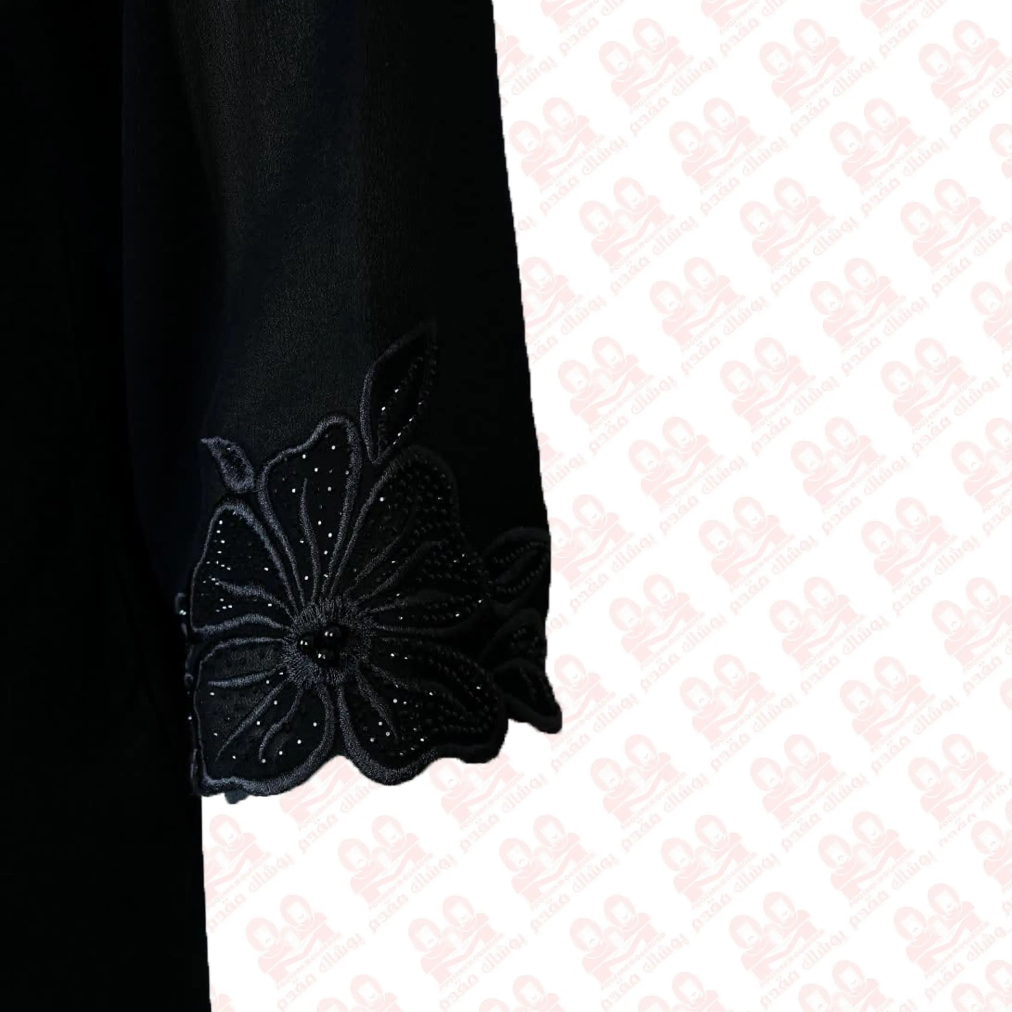 بلوز زنانه آستین سه ربع ویلفو حریر مشکی کد1900-33141 سایز5XL