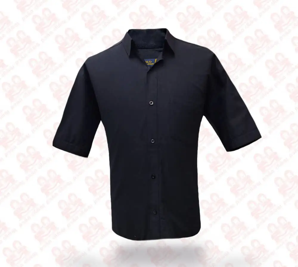 پیراهن آستین کوتاه کلاسیک سوپر مشکی کد 2200 سایز 6XL