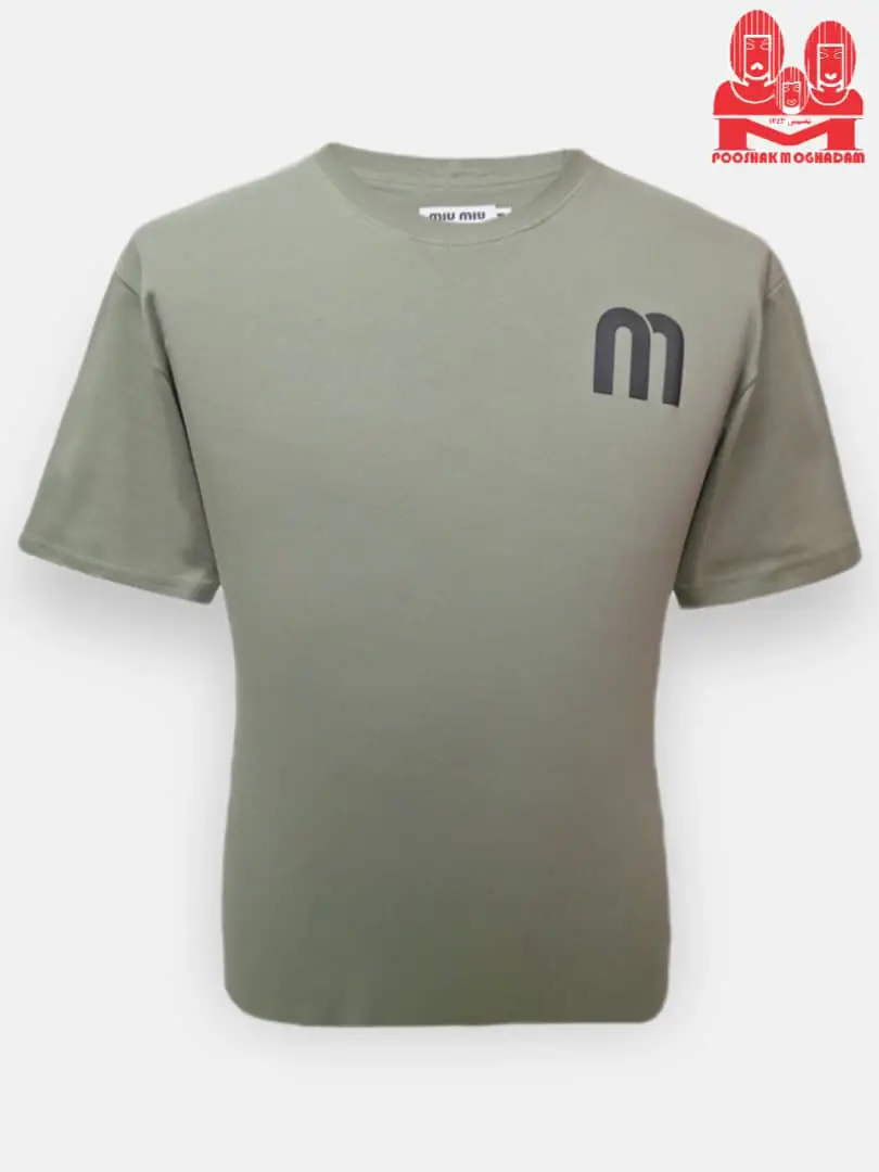 تیشرت مردانه یقه گرد چاپAU4 M سایز2XL