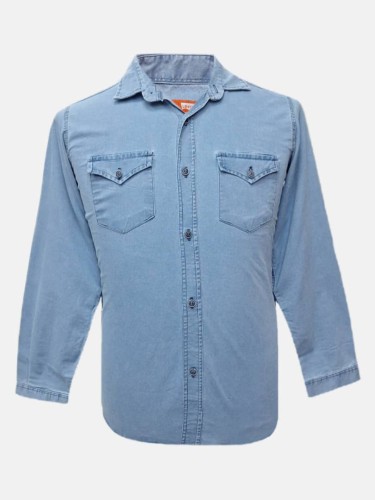 پیراهن مردانه آستین بلند دوجیب اندامی جین CR4777