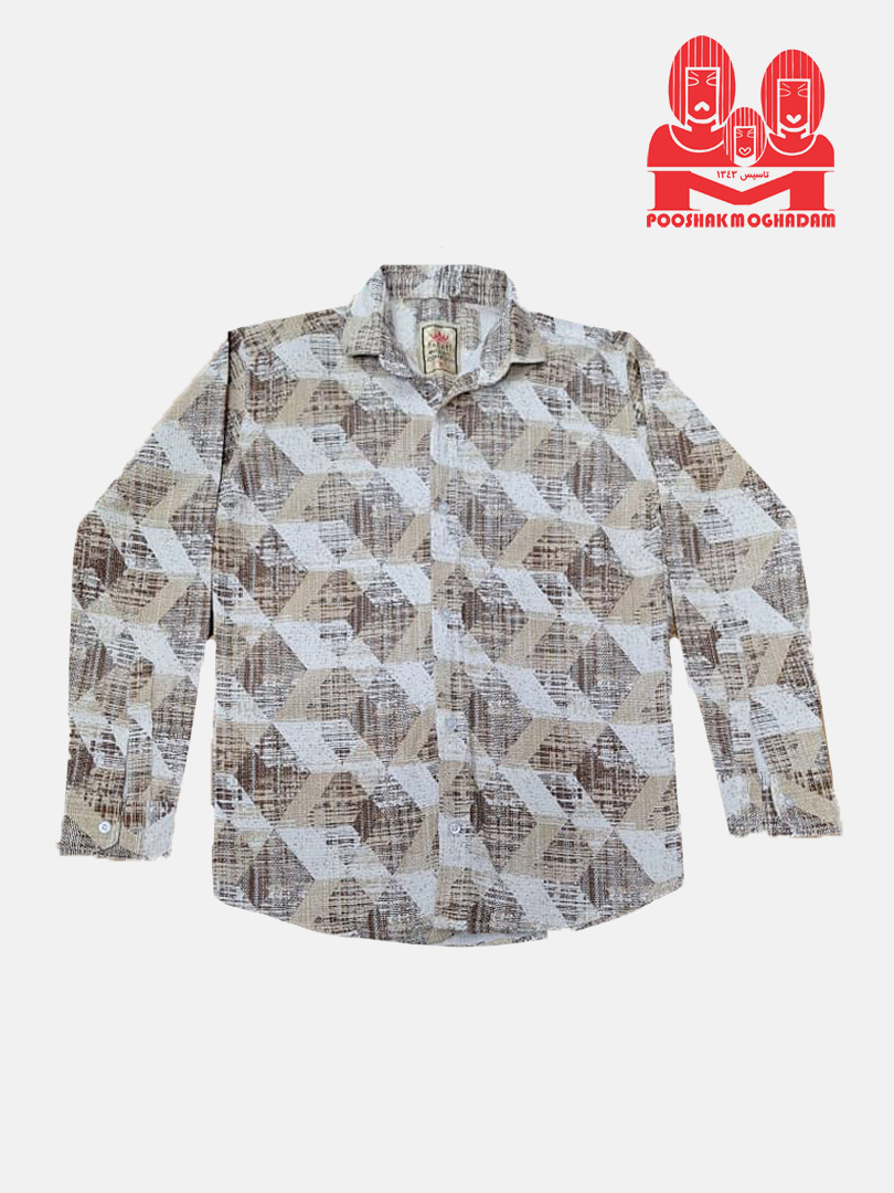 پیراهن پسرانه آستین بلند کنفی چاپی CR4718