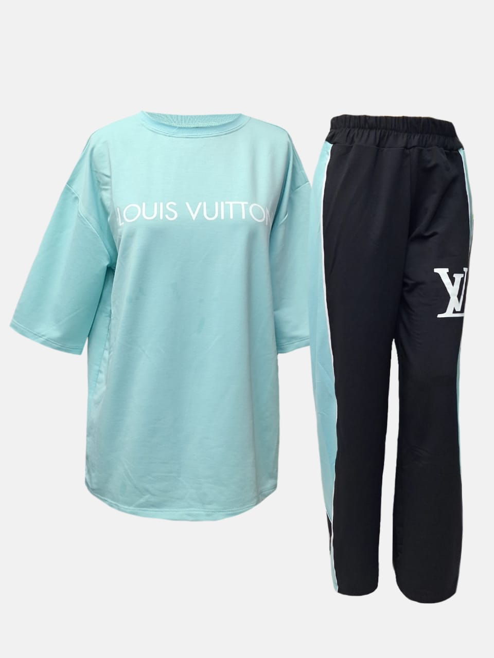 ست پسرانه تیشرت شلوار لویی ویتون آبی AV220