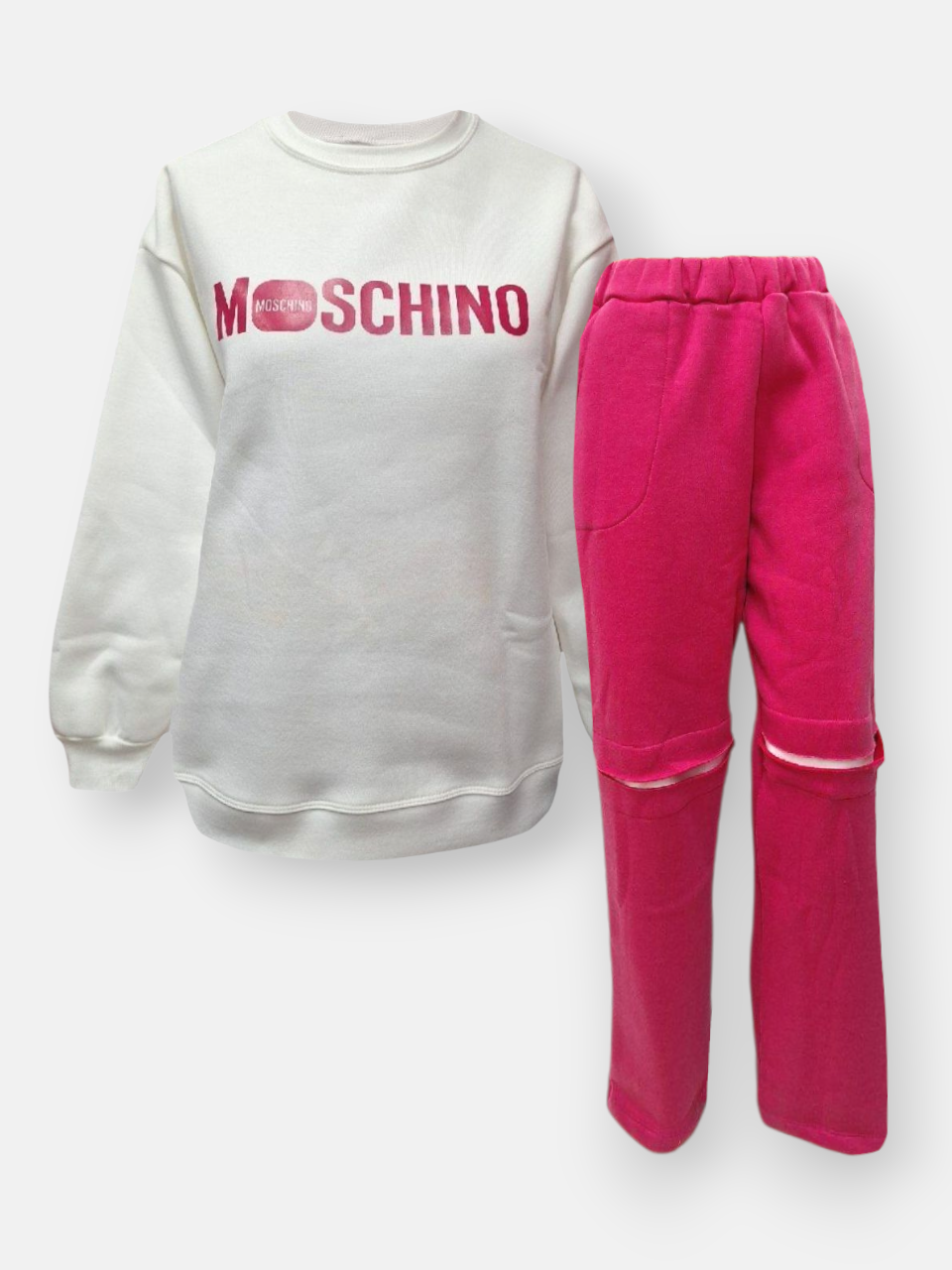 ست زنانه بلوز شلوار بگ سرخابی AV3095