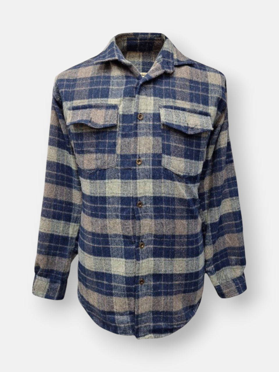 پیراهن مردانه آستین بلند دوجیب کتان یشمی AF سایزL