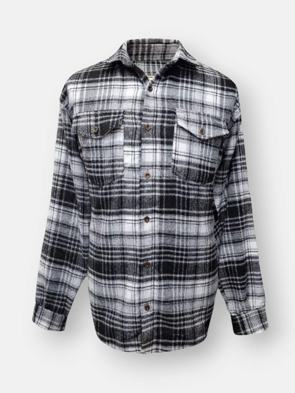 پیراهن مردانه دوجیب پشمی طوسی CR سایز3XL