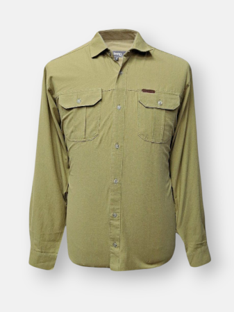 پیراهن مردانه آستین بلند دوجیب کتان AF