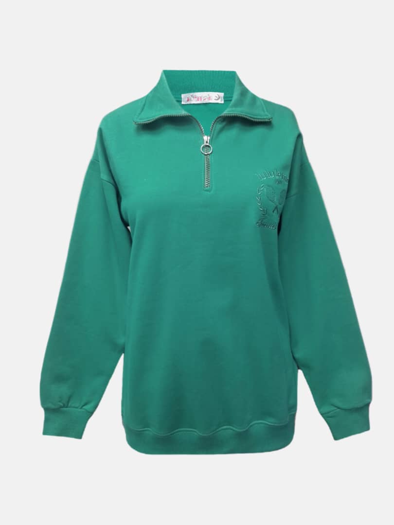 بلوز زنانه یقه دار نیم زیپ دورس کله‌غازی CT