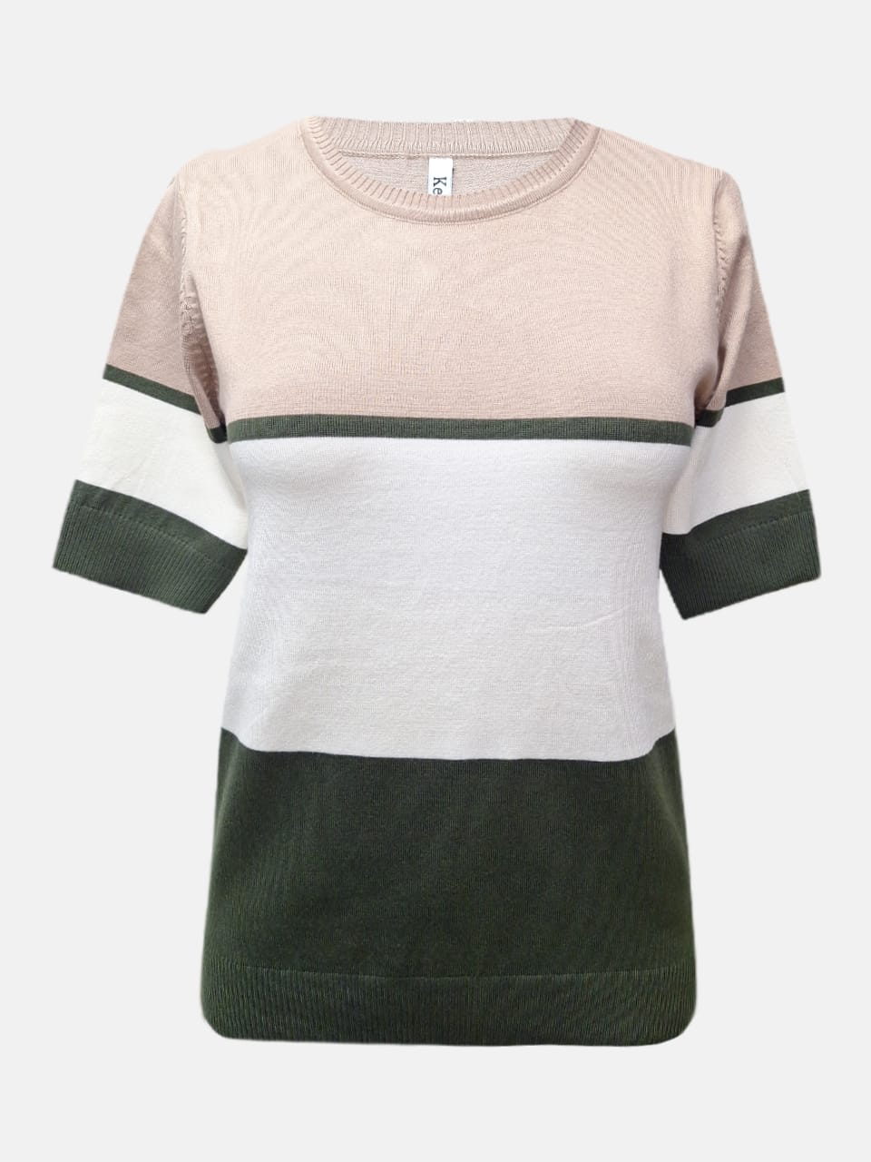 تیشرت زنانه گپ کرم سبز AV1256