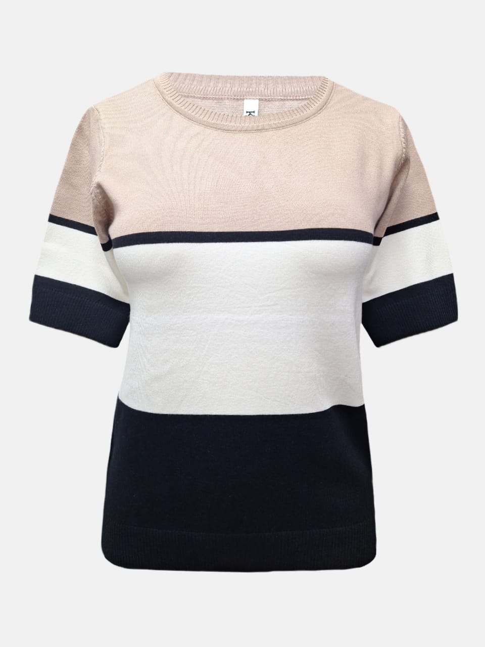 تیشرت زنانه گپ کرم مشکی AV1256