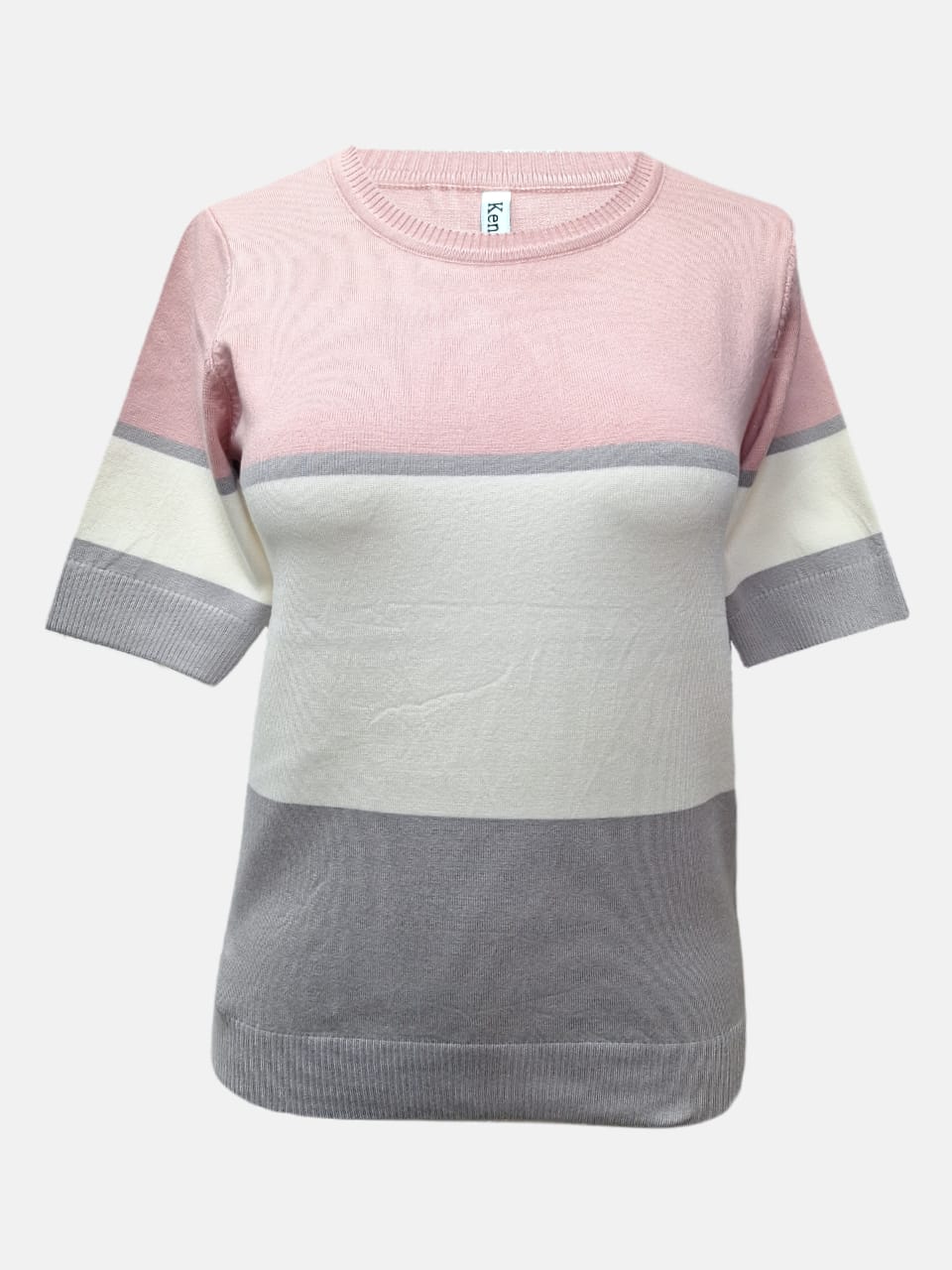 تیشرت زنانه گپ صورتی طوسی AV1256