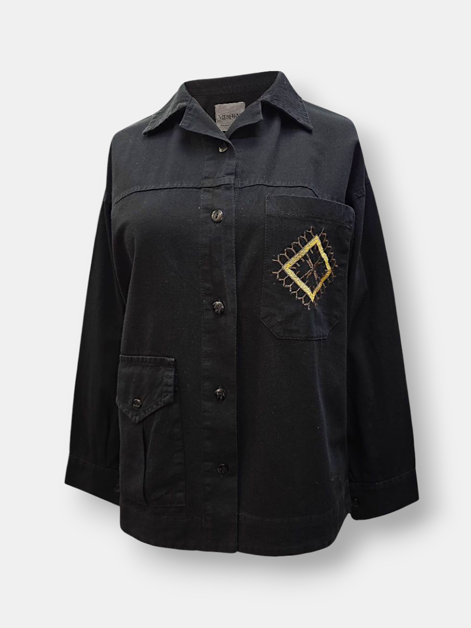 تونیک زنانه اسپرت گلدوزی مشکی AV769