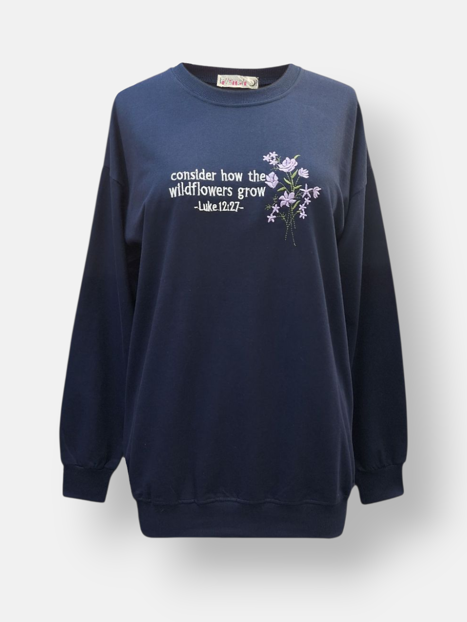 بلوز زنانه دورس پنبه سرمه ای CT1