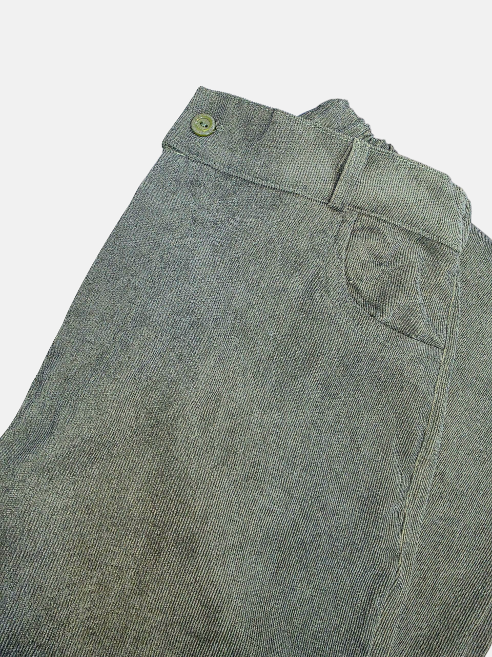 ست زنانه شومیز شلوار مخمل کبریتی یشمی AV2494 سایزXL