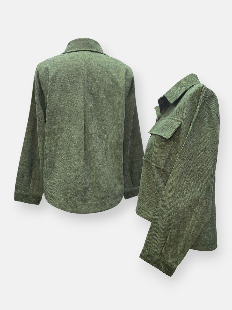 ست زنانه شومیز شلوار مخمل کبریتی یشمی AV2494 سایزXL