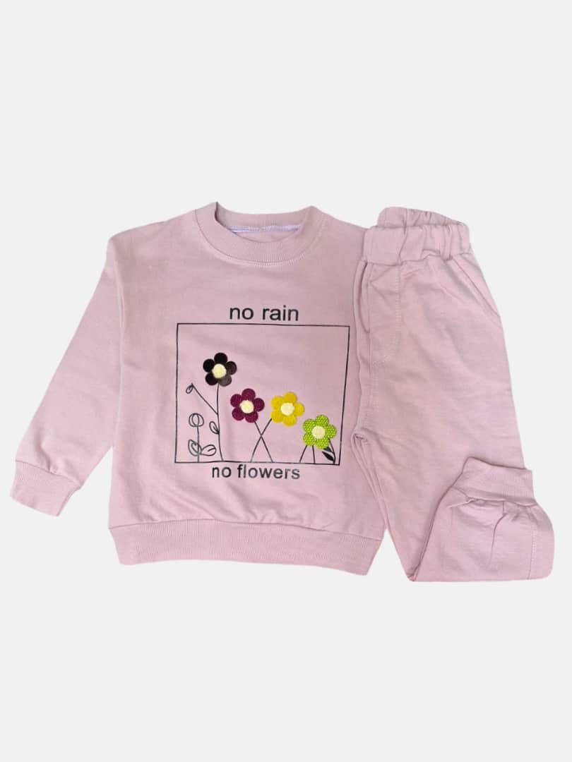 ست دخترانه بلوز شلوار بنفش CT سایز50