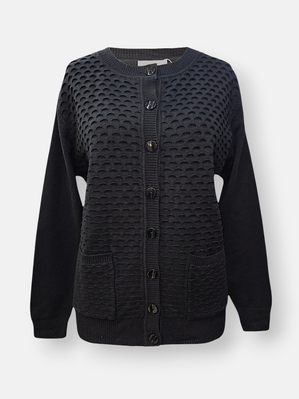 ژاکت زنانه طرحدار مشکی DA3902