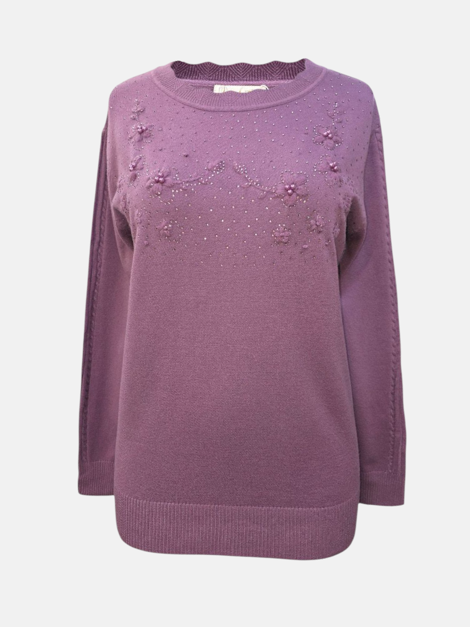 بلوز زنانه یقه گرد نگین دار گپ DA3911