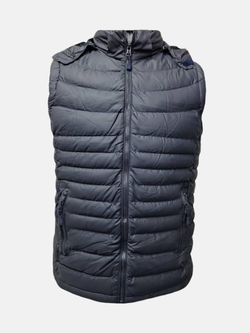 پافر مردانه کلاهدار پر سیلیکونی طوسی CN277 سایزXL