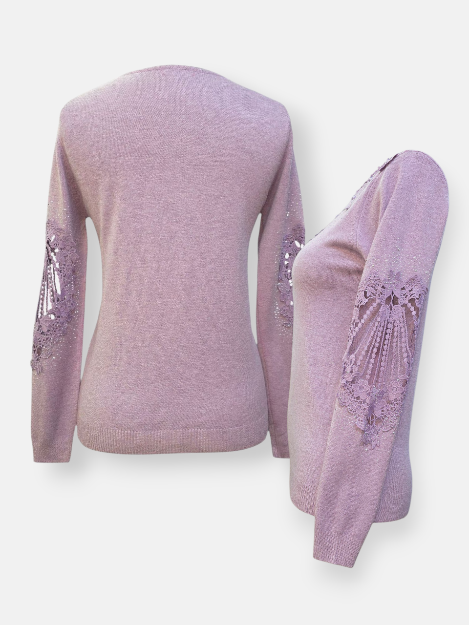 بلوز زنانه یقه گرد گیپوردار گپ یاسی DA