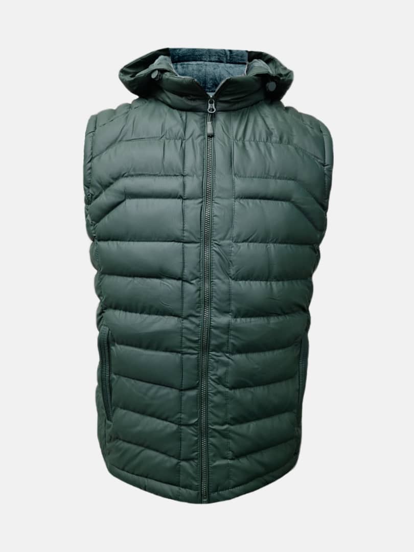 پافر مردانه کلاهدار پر سیلیکونی سبز CN277 سایزXL