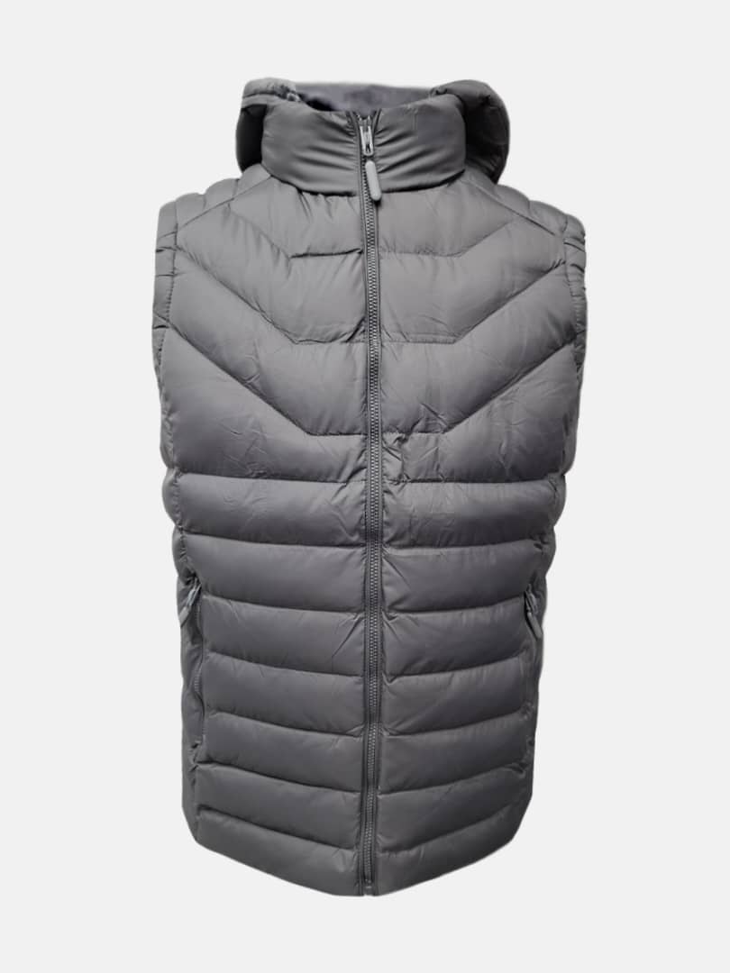 پافر مردانه کلاهدار شمعی طوسی CN2653 سایز5XL