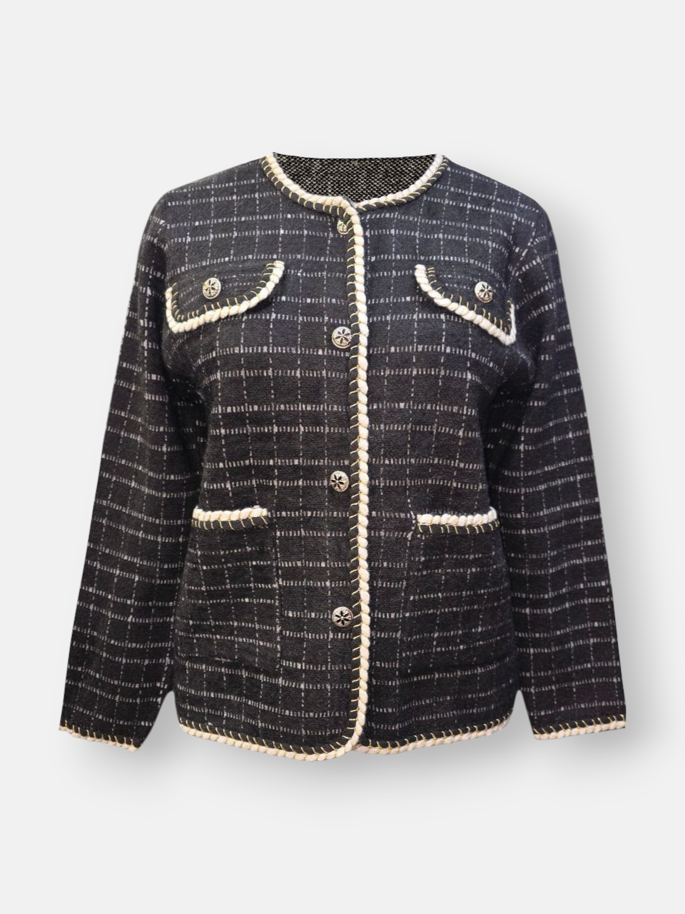 کت زنانه موهر طرح3 مشکی DA247