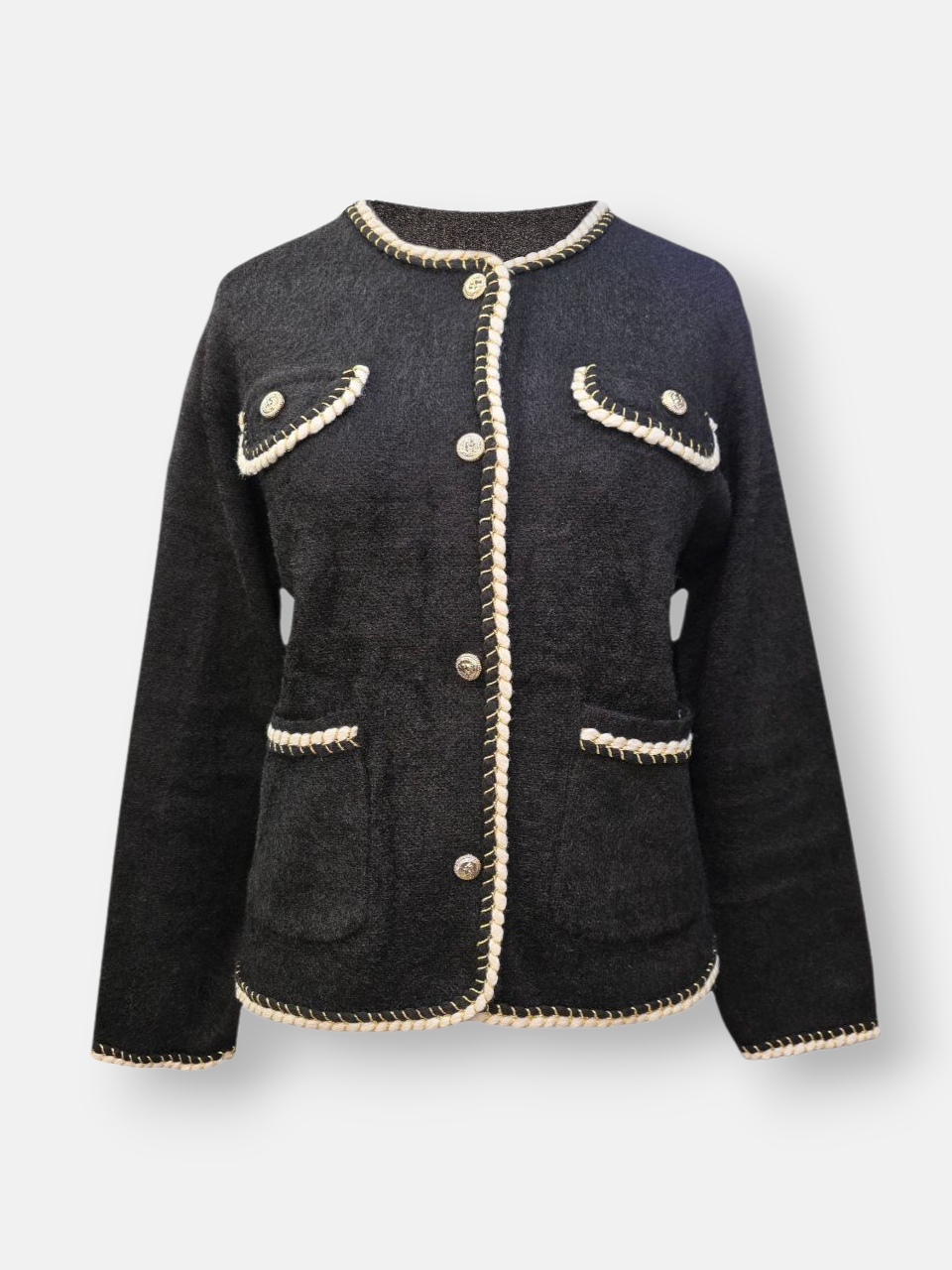 کت زنانه موهر طرح1 مشکی DA247