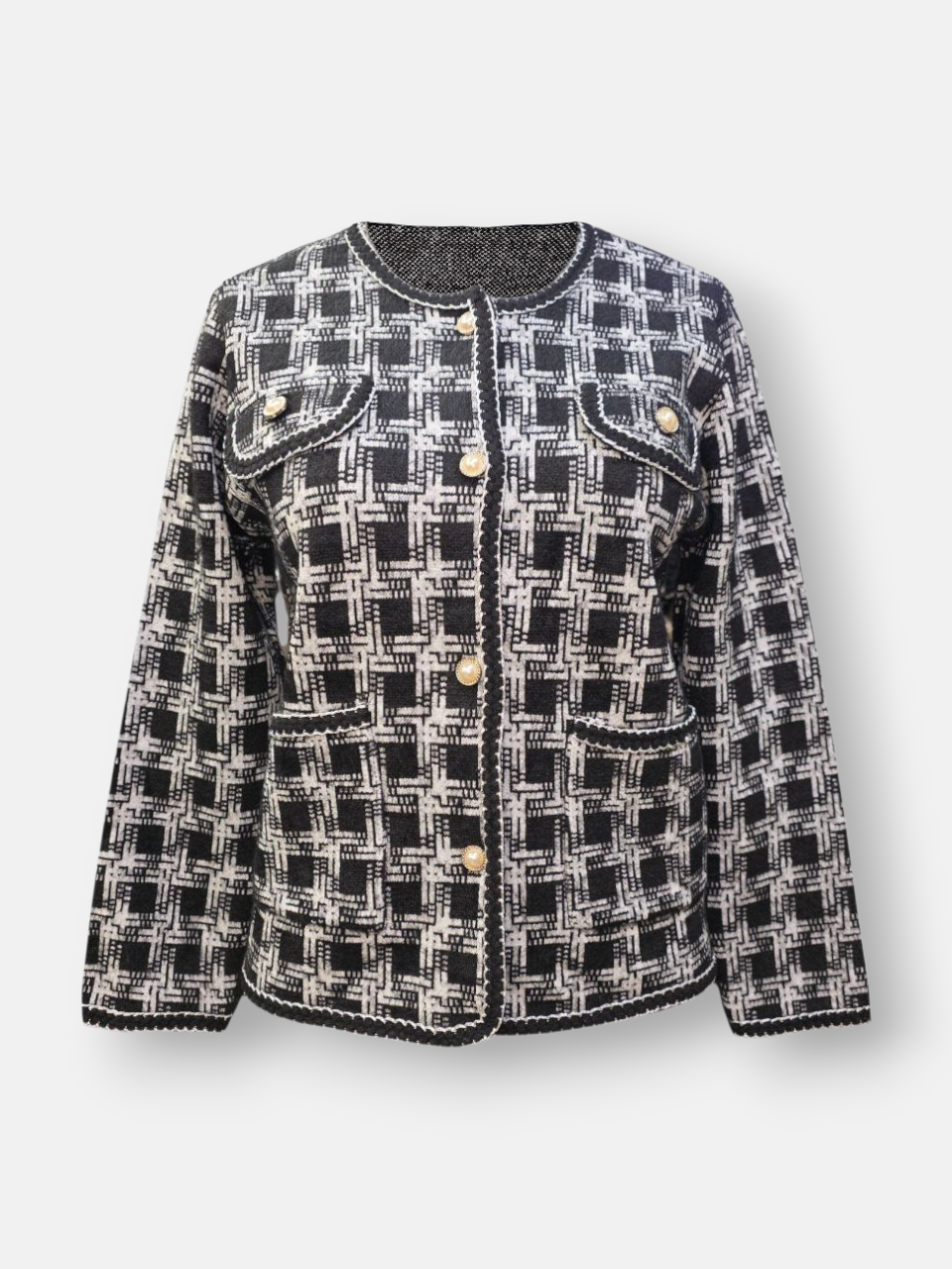 کت زنانه موهر طرح2 مشکی DA247