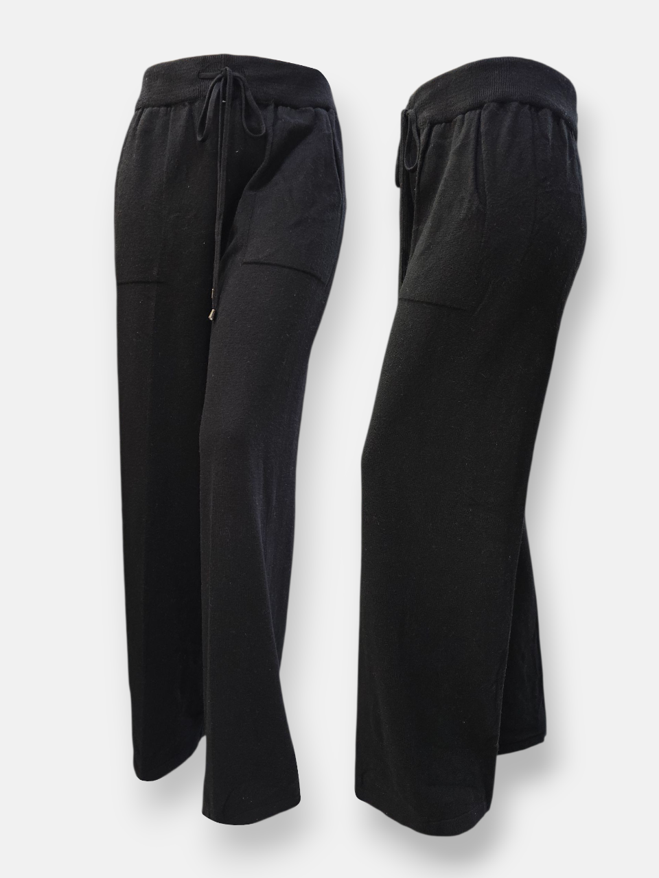 شلوار زنانه بگ بافت مشکی DA