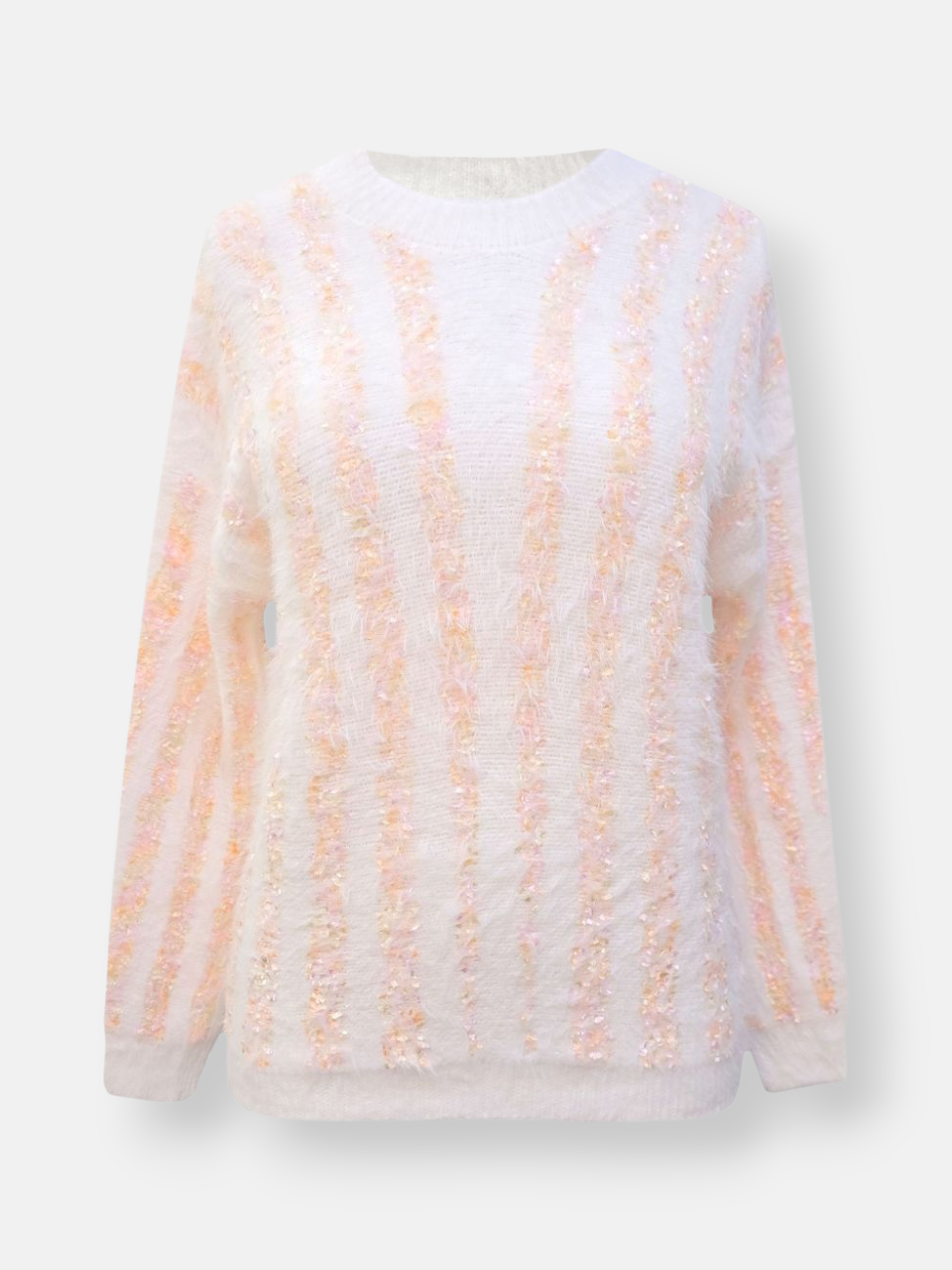 بلوز زنانه یقه گرد موهر طرح2 گلبهی DA296