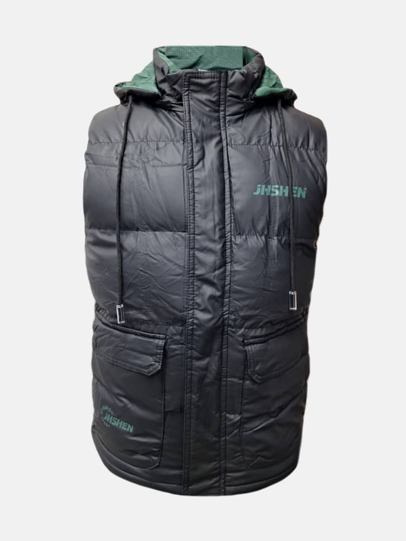 پافر مردانه کلاهدار پر سیلیکونی مشکی CN202 سایزXL