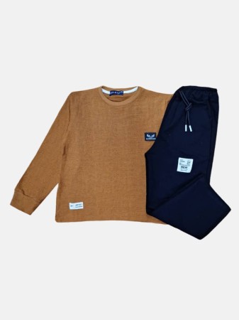 ست پسرانه بلوز شلوار بیسکوئیتی CT