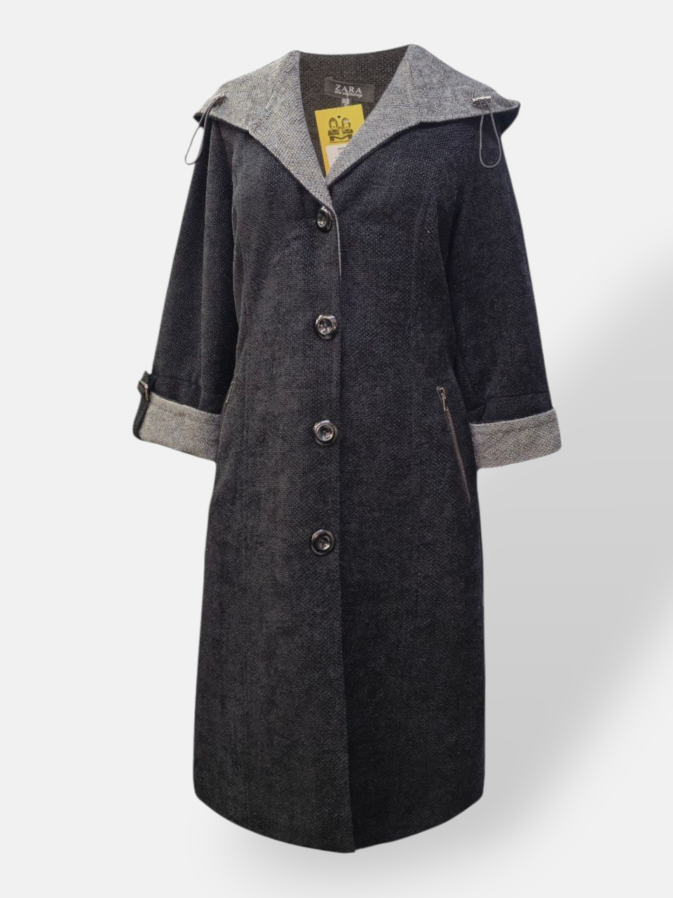 مانتو زنانه کلاه دار مخمل سوژین AY