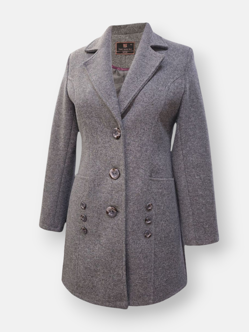 مانتو زنانه کوتاه فوتر طوسی AQ306 سایز42