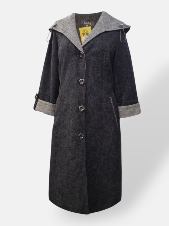 مانتو زنانه کلاه دار مخمل سوژین AY