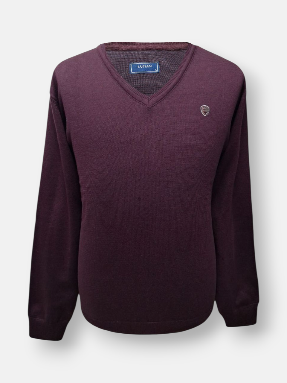 بلوز مردانه یقه هفت بافت بنفش AJ901 سایزL