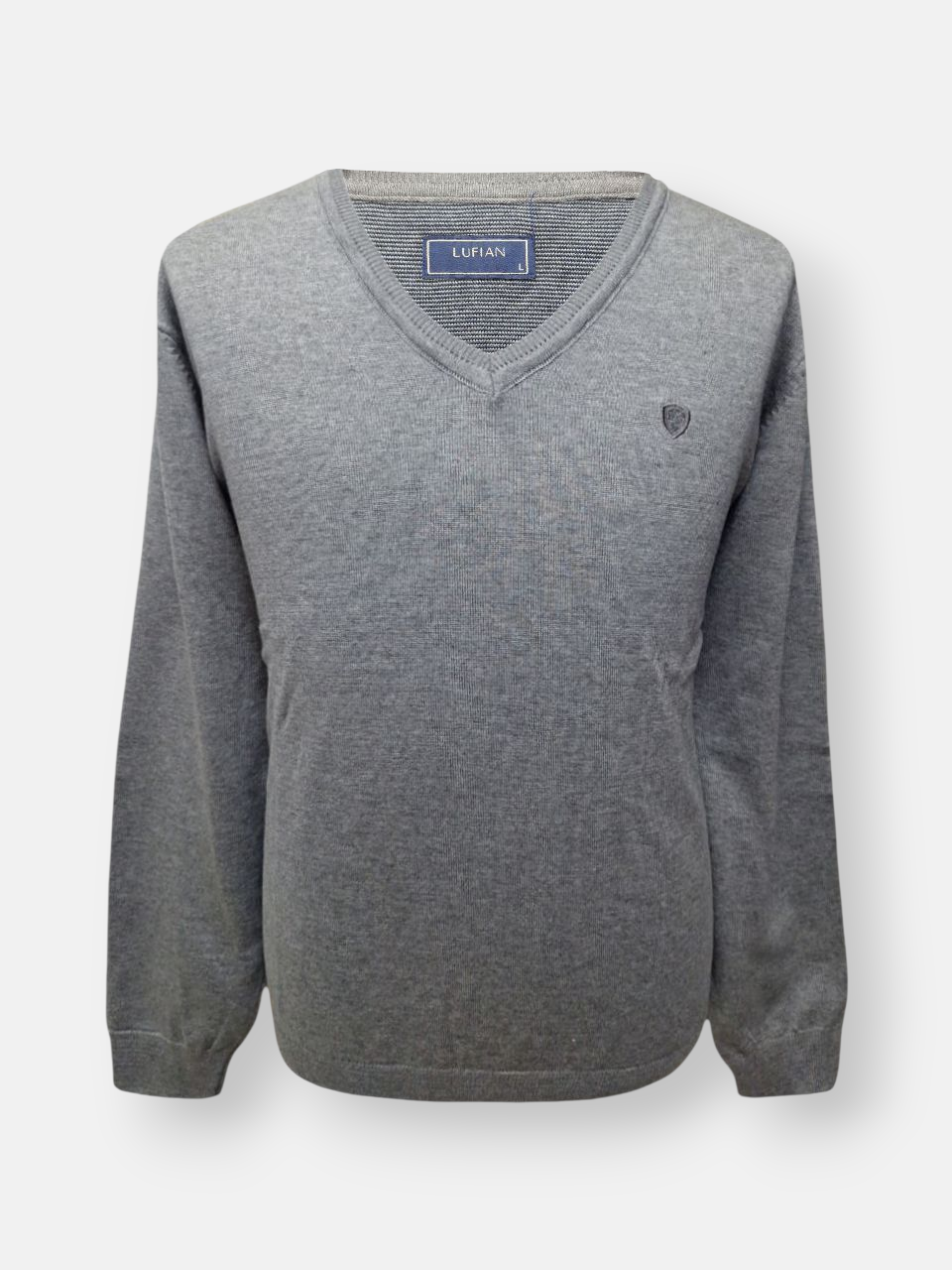 بلوز مردانه یقه هفت بافت طوسی AJ901 سایزL