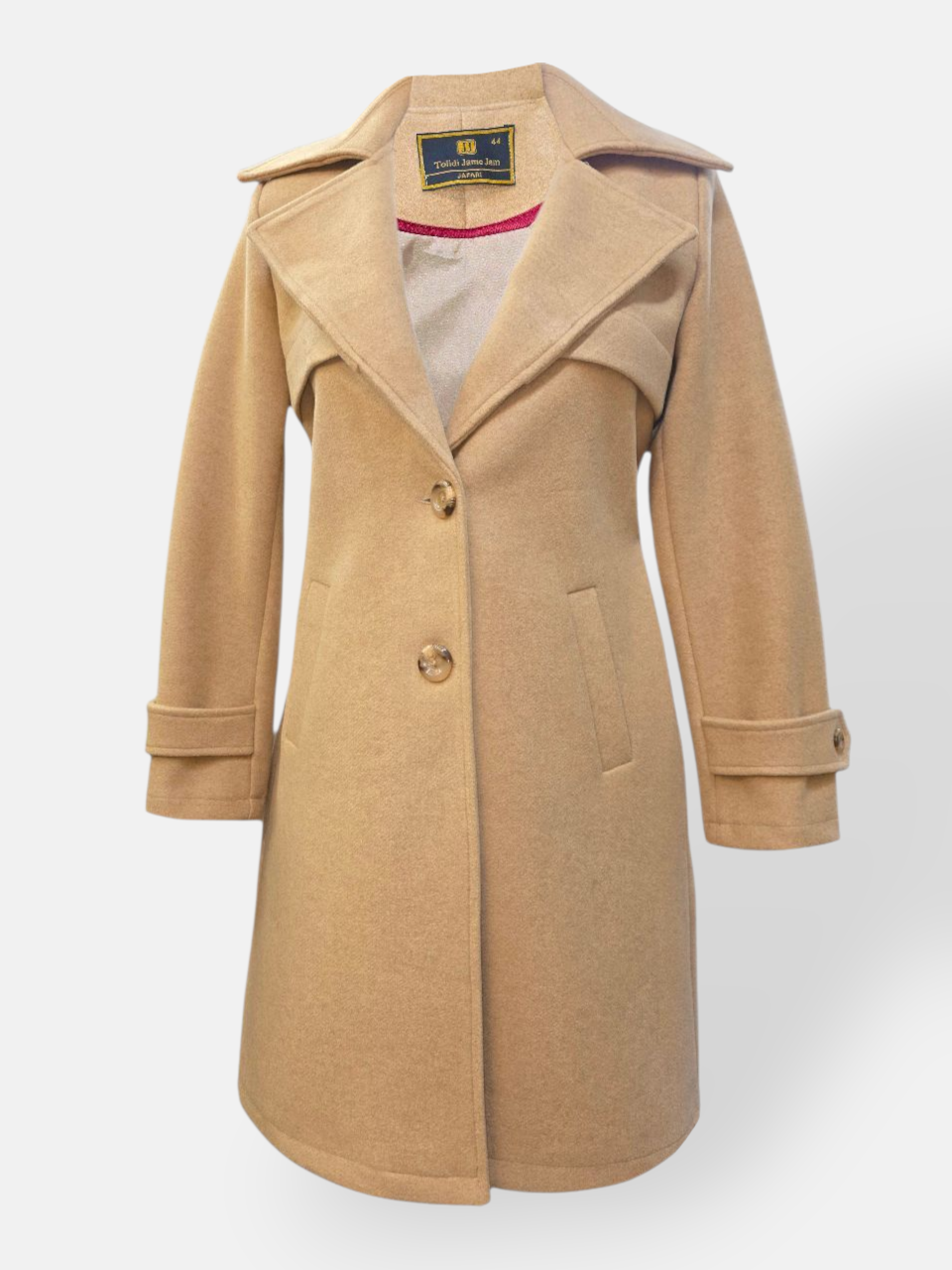 پالتو زنانه بلند فوتر خاکی AQ سایز44