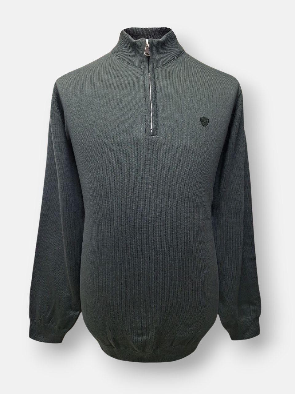 بلوز مردانه نیم زیپ بافت یشمی AJ901 سایزXL