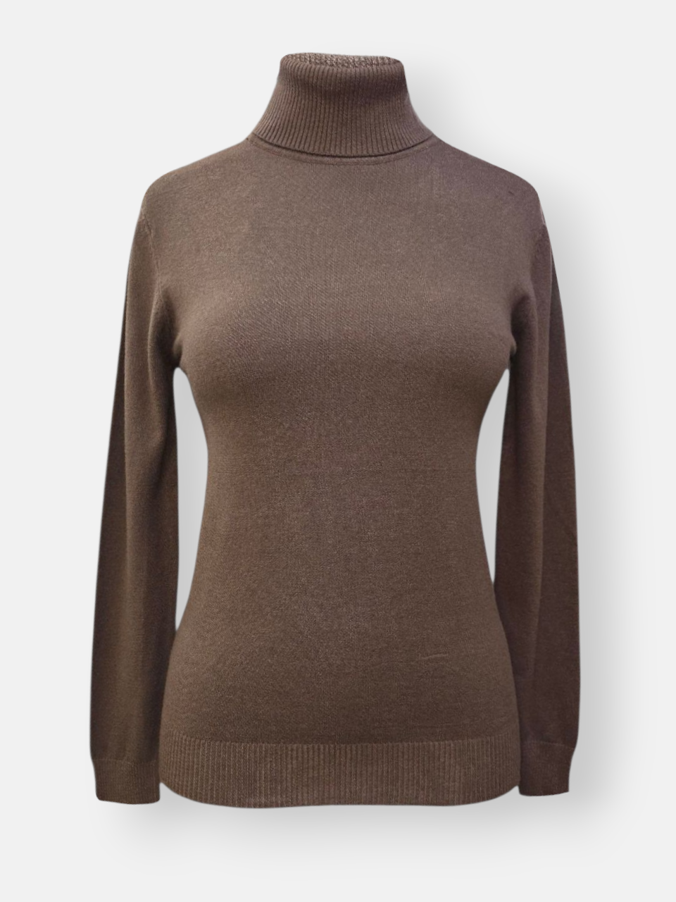 بلوز زنانه یقه ایستاده گپ قهوه ای DA9009