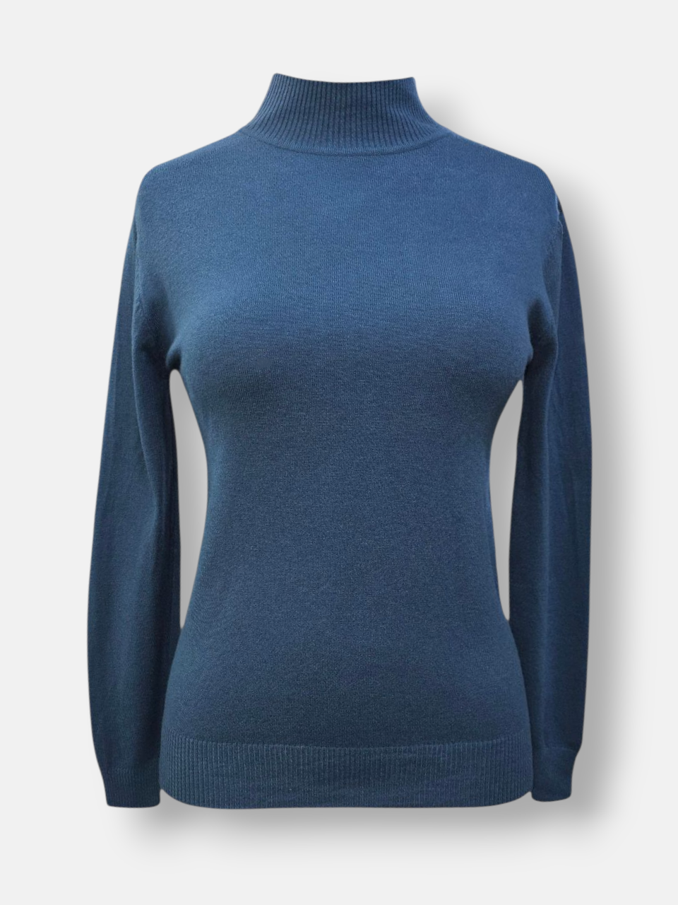 بلوز زنانه یقه ایستاده گپ آبی نفتی DA9009