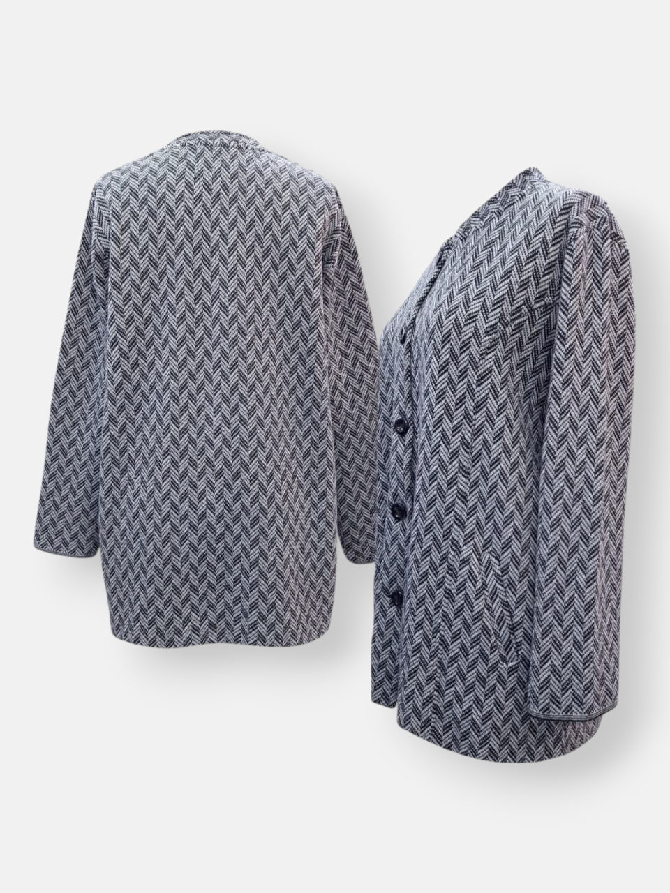 ژاکت زنانه جناقی بافت طوسی AV901