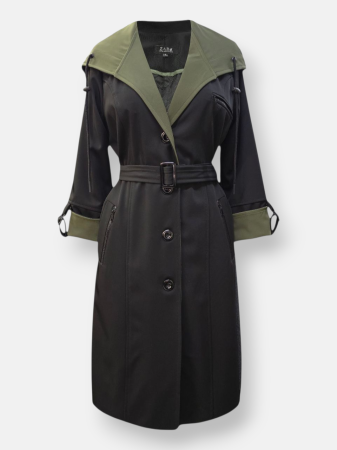 بارانی زنانه کلاهدار پشت بلدینگ AY