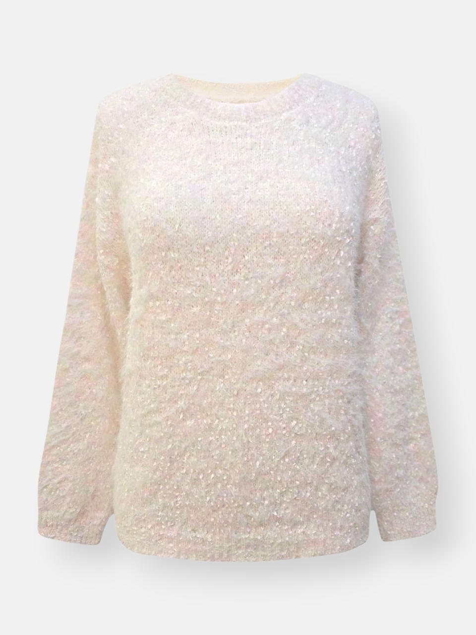 بلوز زنانه یقه گرد موهر گلبهی DA295